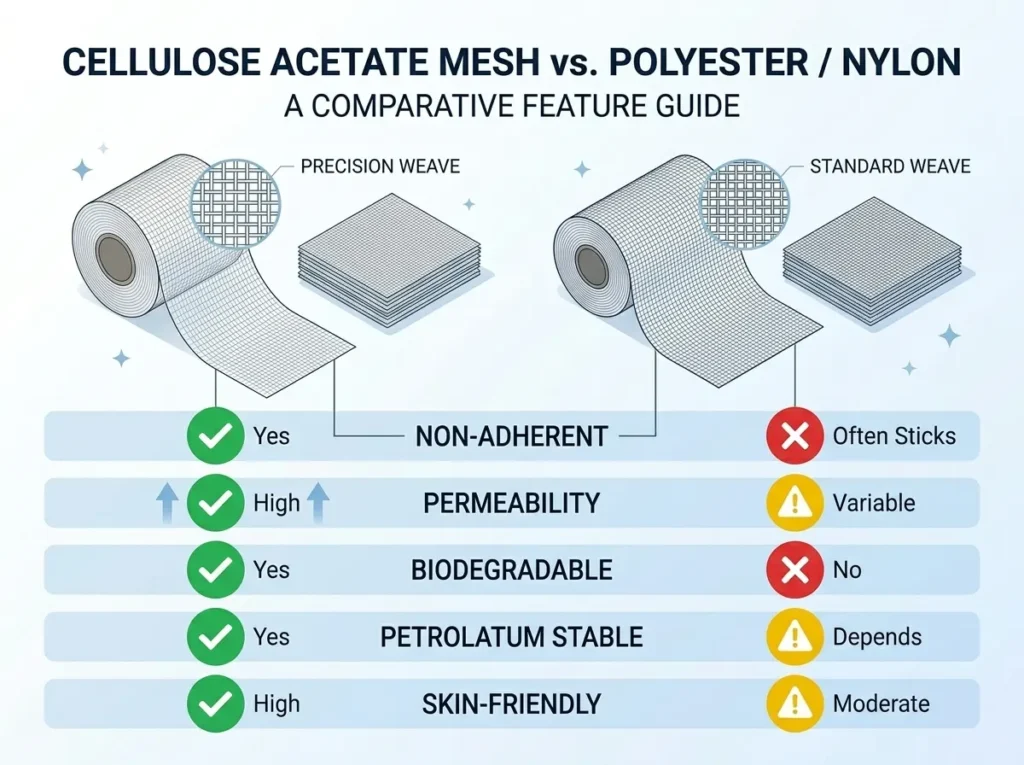 How Cellulose Acetate Mesh Differs from Other Medical Fabrics