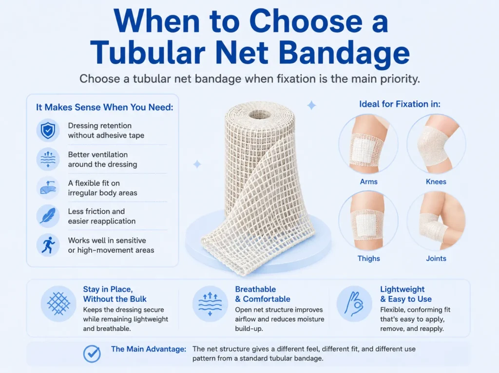 When to Choose a Tubular Net Bandage