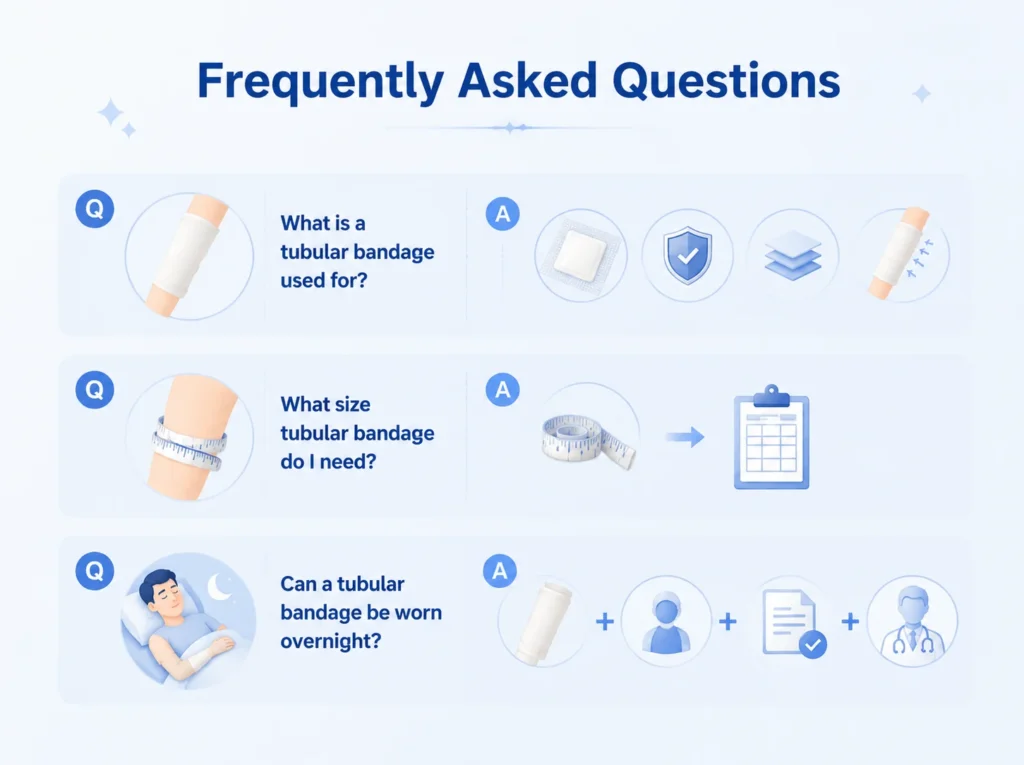 tubular bandage faq uses sizing overnight wear