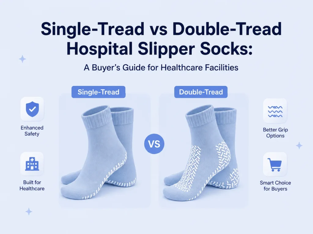 Single-Tread vs Double-Tread Hospital Slipper Socks