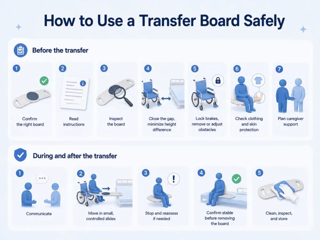 How to use a transfer board safely – step by step transfer guide