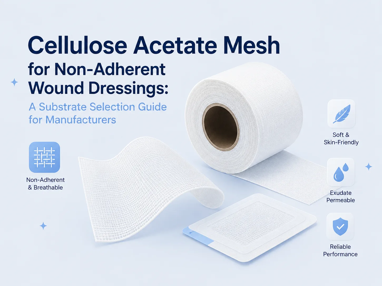 Cellulose Acetate Mesh for Non-Adherent Wound Dressings A Substrate Selection Guide for Manufacturers