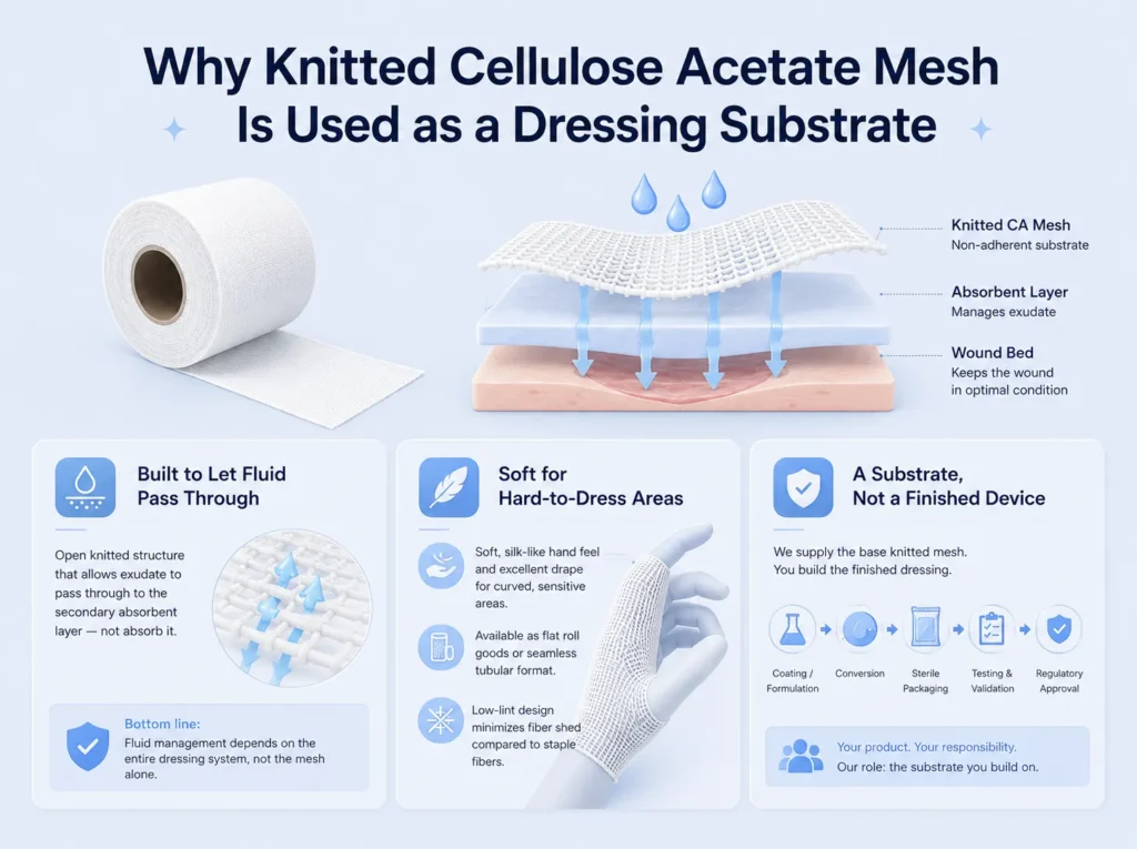 Why Cellulose Acetate Mesh Is Used as a Dressing Substrate
